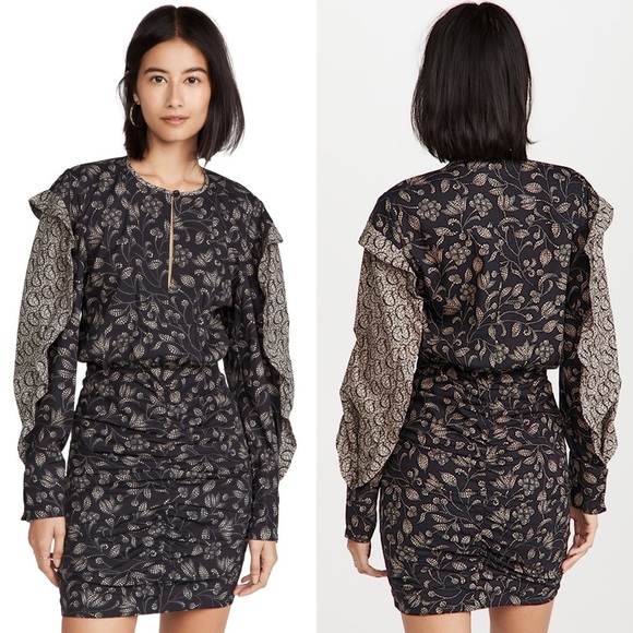 Isabel Marant Robe Lexini Dress in Black - Picture 1 of 16